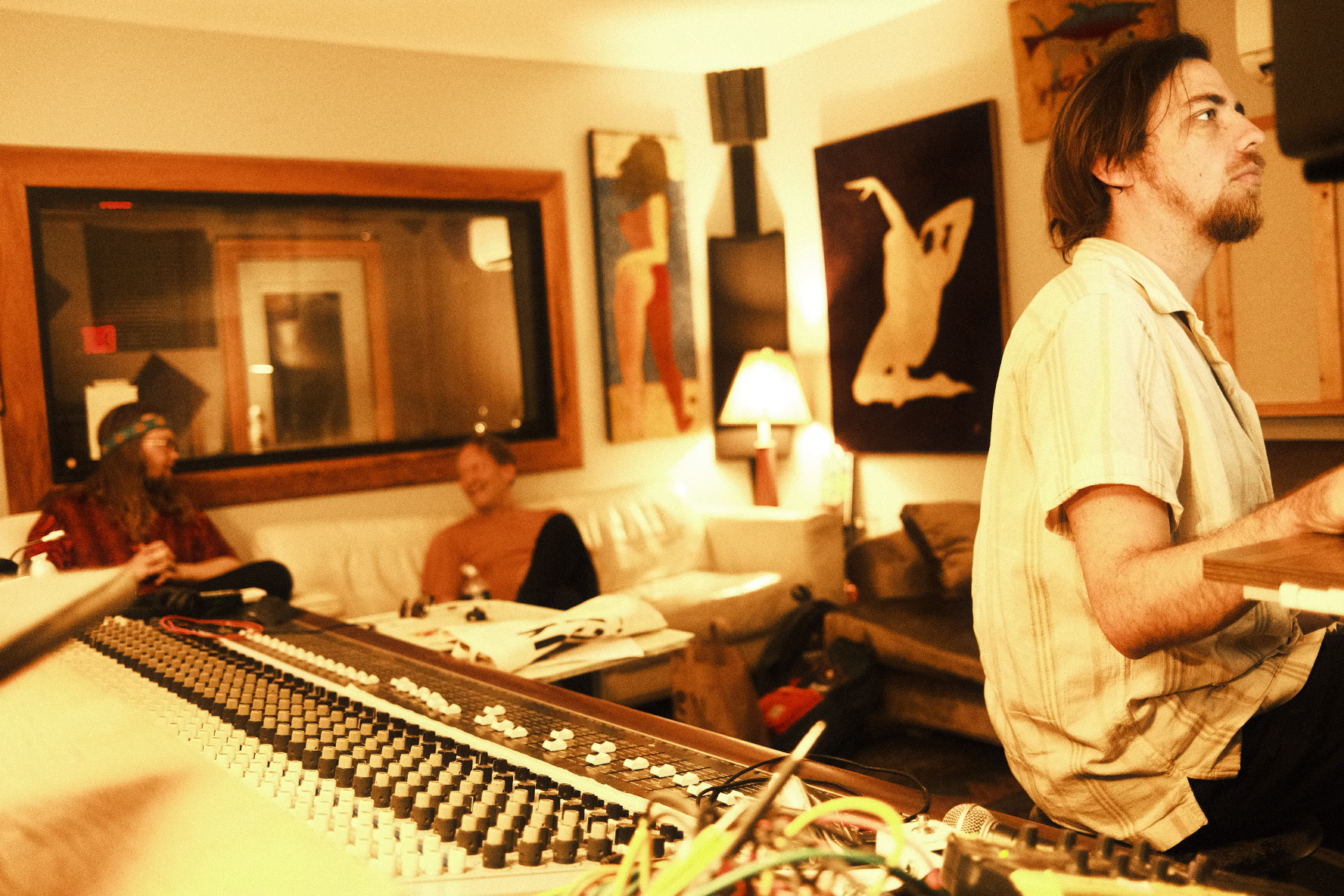 Henning Andersen, Marius Lien og Wolfgang Zimmermann i studio i Charleston, USA