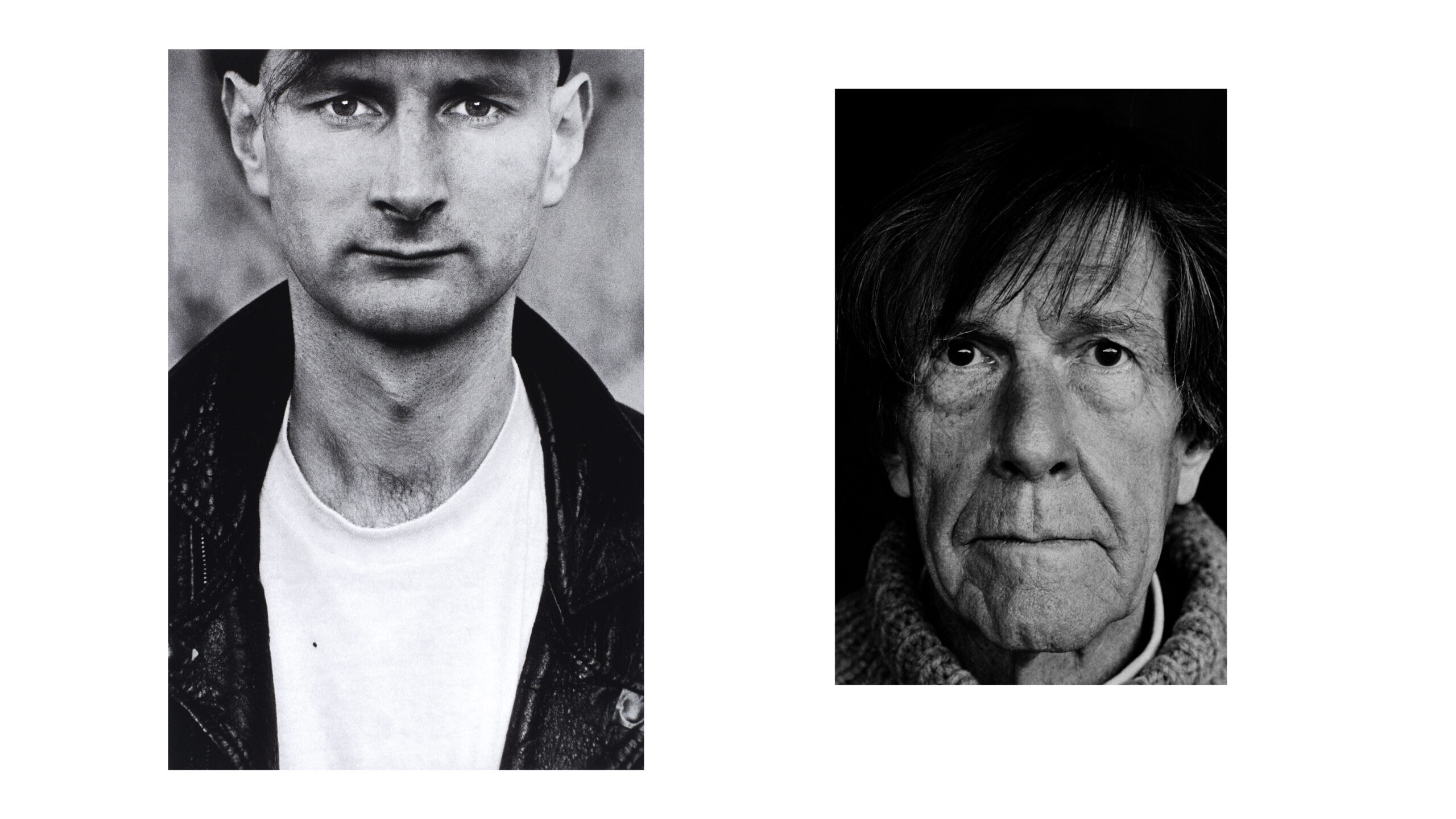 Bilder fra Tom Sandberg Foundation: Andrej Nebb, 1984 / John Cage, 1985.