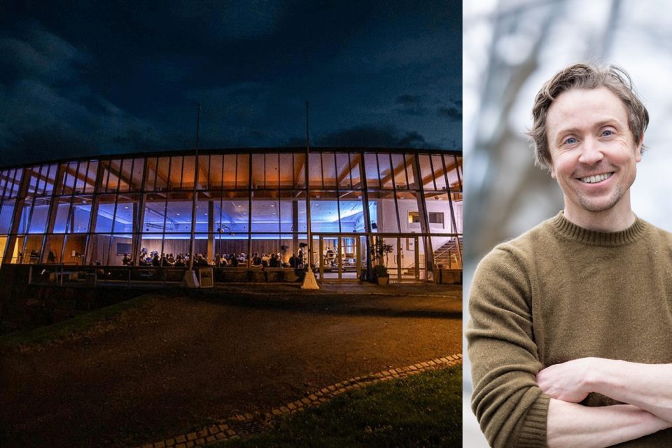 Parken kulturhus i Ålesund. Til høyre kulturhusleder Hans Pareliussen.