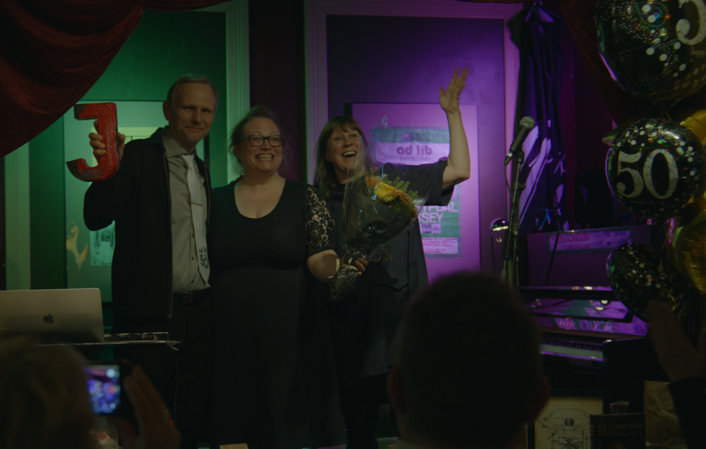Ad Lib Årets Jazzklubb 2026 fra v: Erik Johansen, Liv Boye Okkenhaug, Gry Bråtømyr