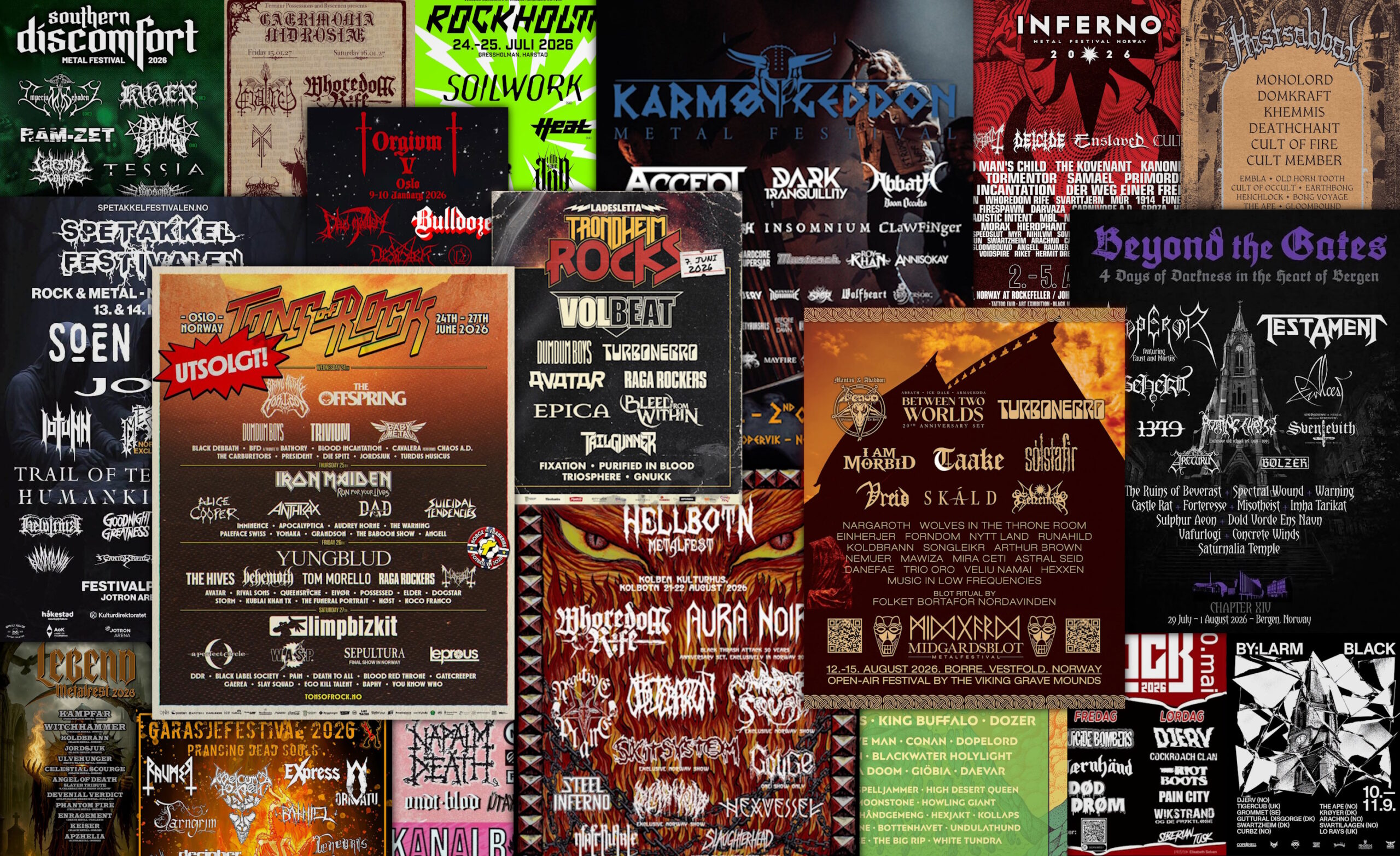 Kollasj festivalplakater