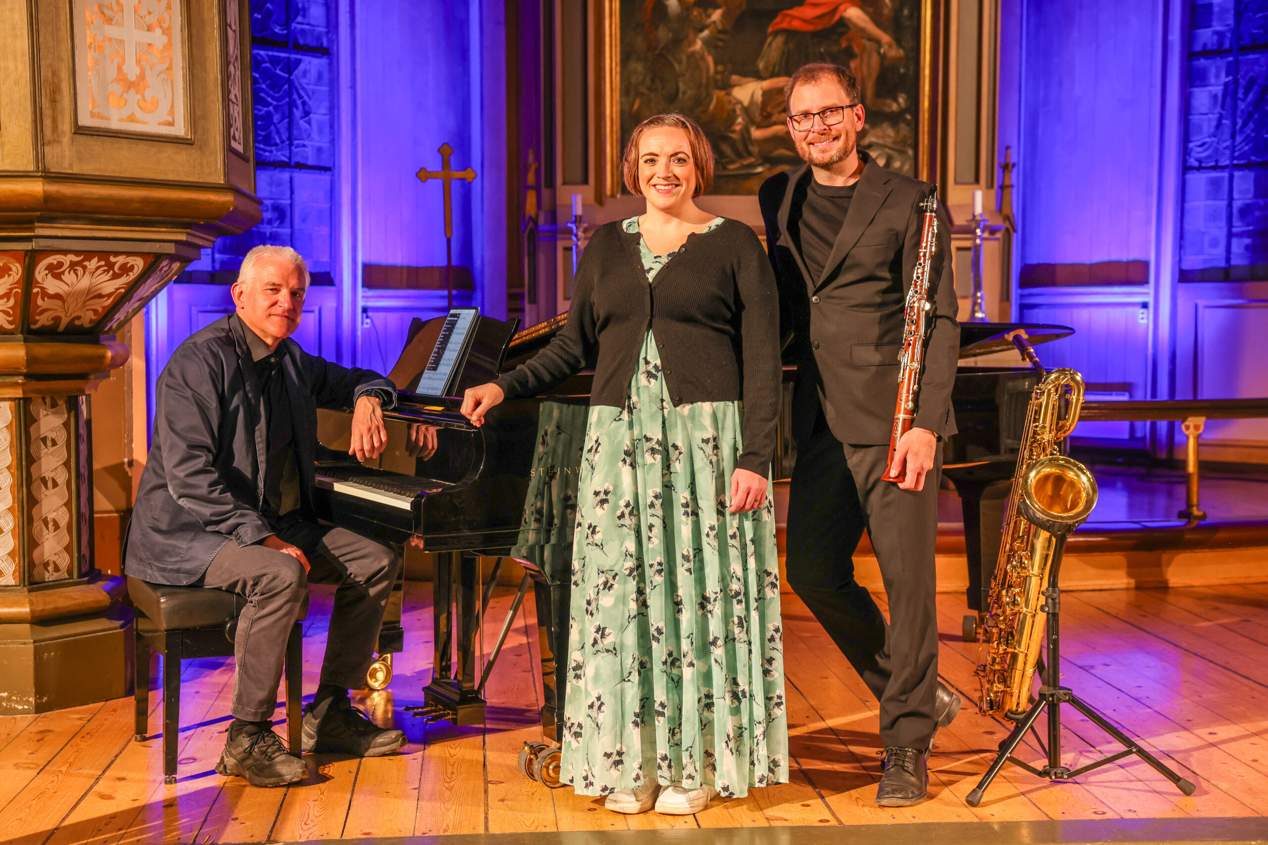 MIDNATTSKONSERTENE fv Tore Nedgård, Anne Berit Buvik, Ola Asdahl Rokkones Foto Yngve Olsen